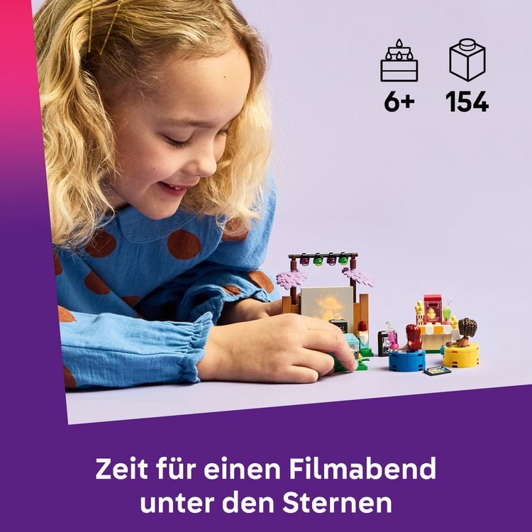 Produktbild: LEGO Friends 42642 Filmabend mit Freunden, Spielzeug Kinder ab 6 Jahren