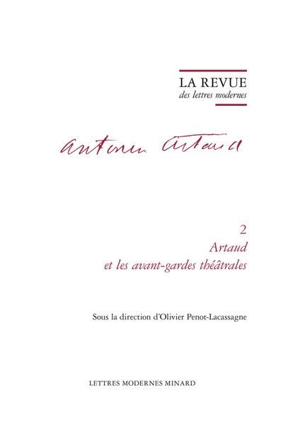 Produktbild: La revue des lettres modernes Antonin Artaud no 2 Artaud et les