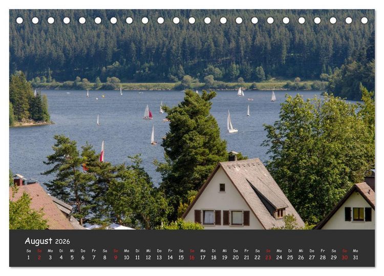 Produktbild: Schluchsee Naturpark S&uuml;dschwarzwald (Tischkalender 2026 DIN A5 quer), CALVENDO Monatskalender