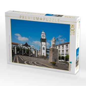Produktbild: CALVENDO Puzzle Ponta Delgada - Igreja Matriz de Sao Sebastiao und Portas da Cidade | 1000 Teile Lege-Gr&ouml;&szlig;e 64x48cm Foto-Puzzle f&uuml;r gl&uuml;ckliche Stunden