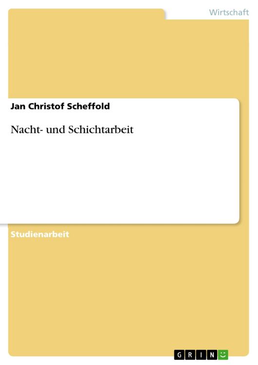Produktbild: Nacht- und Schichtarbeit