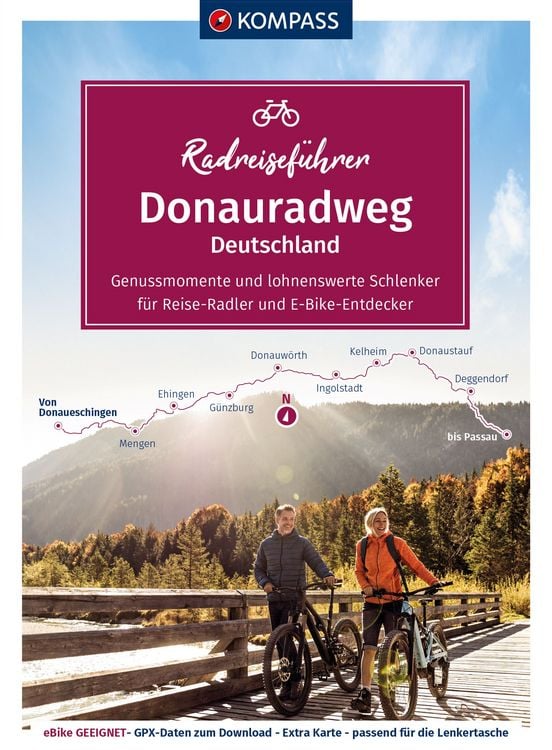 Produktbild: KOMPASS Radreiseführer Donauradweg Deutschland