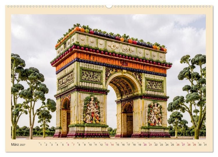 Produktbild: Historische Reiseziele f&uuml;r Vegetarier (Wandkalender 2027 DIN A2 quer), CALVENDO Monatskalender