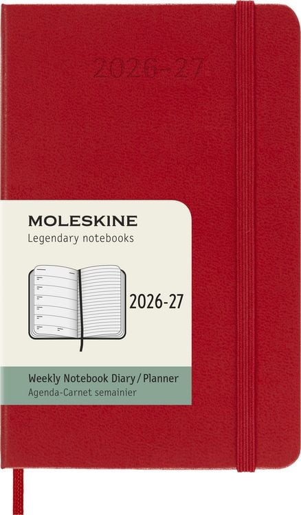 Produktbild: Moleskine 18 Monate Wochen Notizk. 26/27 A6 1W=1S Geb Rot