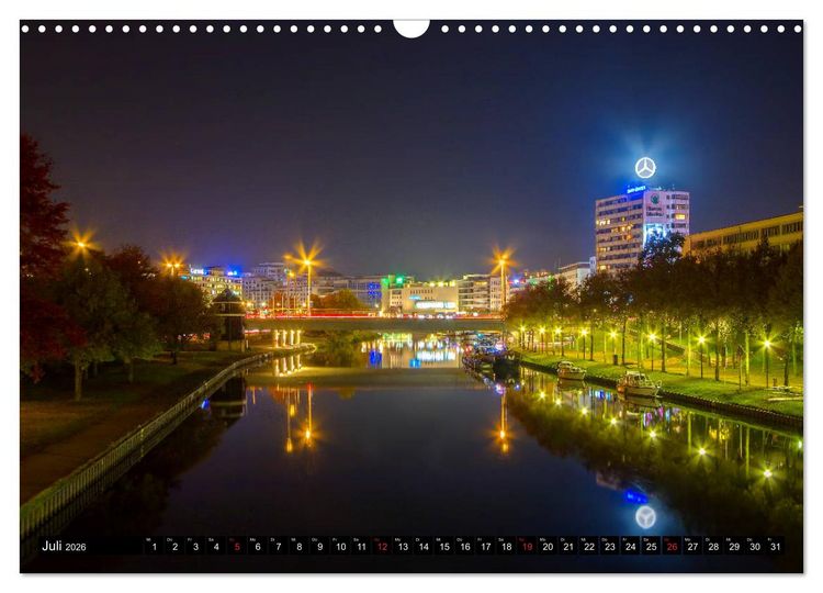 Produktbild: City Lights Saarbr&uuml;cken (Wandkalender 2026 DIN A3 quer), CALVENDO Monatskalender