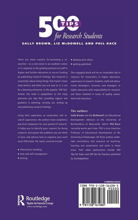 Produktbild: 500 Tips for Research Students