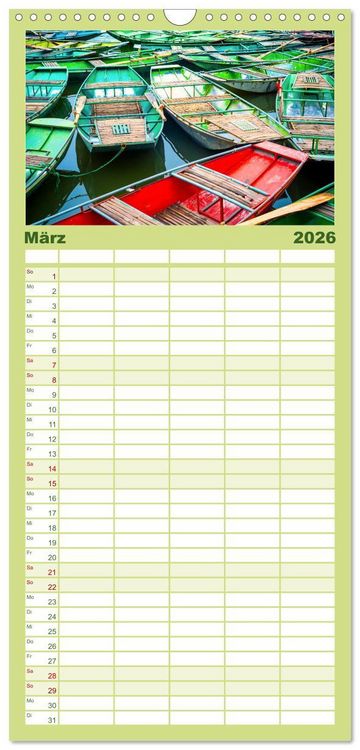 Produktbild: Familienplaner 2026 - Vietnam - Das Land der Morgenr&ouml;te. mit 5 Spalten (Wandkalender, 21 x 45 cm) CALVENDO
