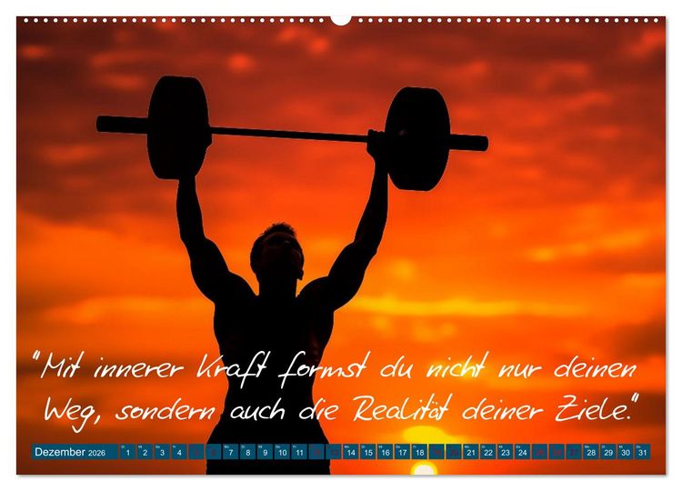 Produktbild: Motivation in Bewegung - Ein Jahr voller sportlicher Energie (Wandkalender 2026 DIN A2 quer), CALVENDO Monatskalender