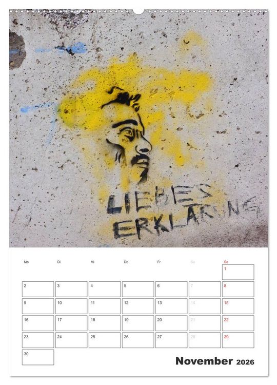 Produktbild: STENCIL ART 2026 - Schablonen Graffiti an H&auml;userfassaden / Planer (hochwertiger Premium Wandkalender 2026 DIN A2 hoch), Kunstdruck in Hochglanz