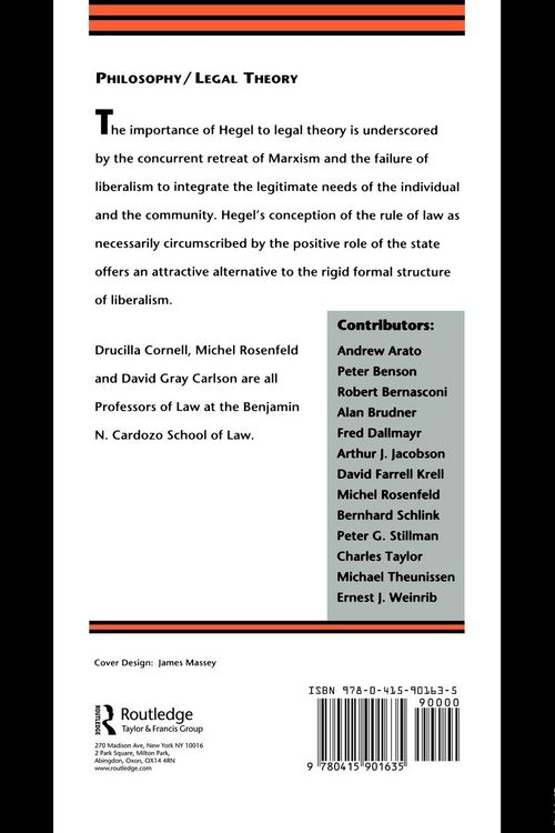 Produktbild: Hegel and Legal Theory