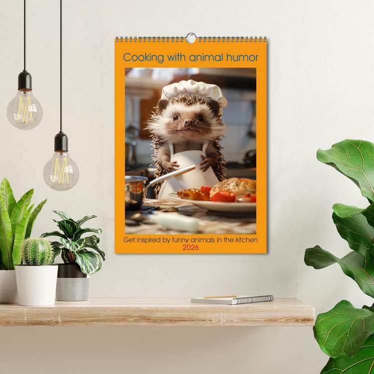 Produktbild: Cooking with animal humor (Wall Calendar 2026 DIN A3 portrait), CALVENDO 12 Month Wall Calendar
