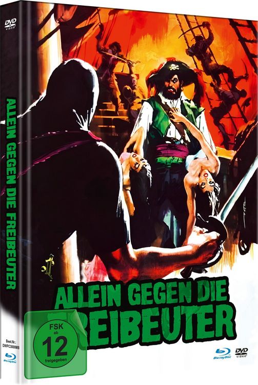 Produktbild: Allein gegen die Freibeuter - Extended Fassung (Limited Mediabook, in HD neu abgetastet, Blu-ray+DVD+Booklet)