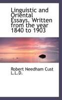 Produktbild: Linguistic and Oriental Essays. Written from the Year 1840 to 1903