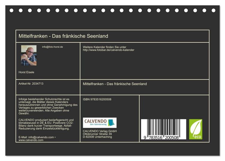 Produktbild: Mittelfranken - Das fr&auml;nkische Seenland (Tischkalender 2026 DIN A5 quer), CALVENDO Monatskalender