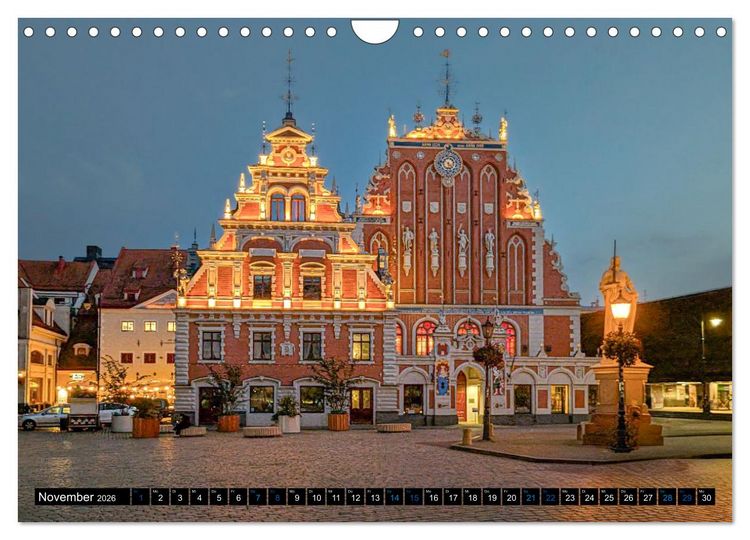 Produktbild: Nordischer Glanz &ndash; Tallinn - Riga - Vilnius (Wandkalender 2026 DIN A4 quer), CALVENDO Monatskalender