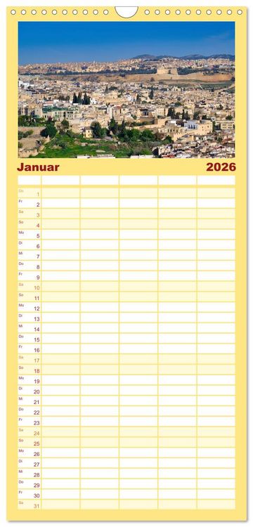 Produktbild: Familienplaner 2026 - Faszinierendes Marokko mit 5 Spalten (Wandkalender, 21 x 45 cm) CALVENDO