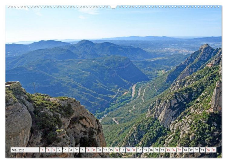 Produktbild: MONTSERRAT in Katalonien (hochwertiger Premium Wandkalender 2026 DIN A2 quer), Kunstdruck in Hochglanz