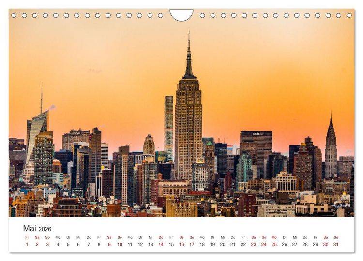 Produktbild: New York - Eine Reise zum Big Apple. (Wandkalender 2026 DIN A4 quer), CALVENDO Monatskalender