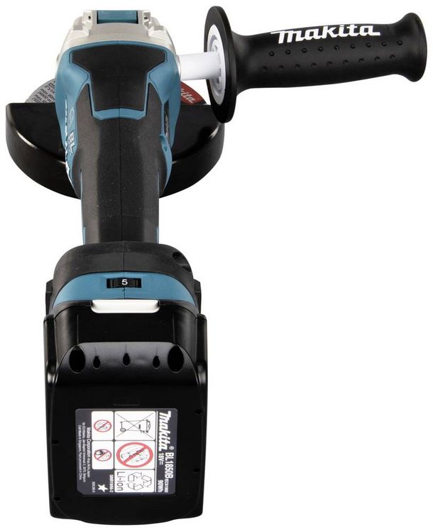 Produktbild: Makita DGA519RTJ Akku-Winkelschleifer 125 mm inkl. 2. Akku, inkl. Ladeger&auml;t 18 V 5 Ah