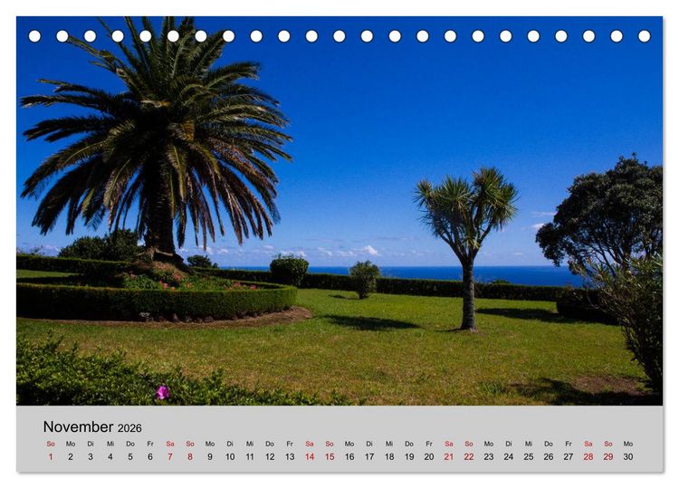 Produktbild: Azoren - S&atilde;o Miguel (Tischkalender 2026 DIN A5 quer), CALVENDO Monatskalender