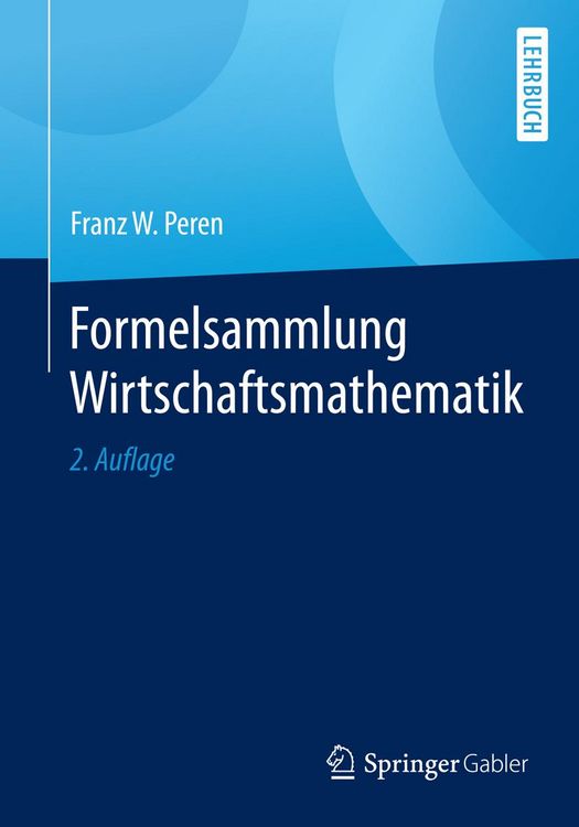 Produktbild: Formelsammlung Wirtschaftsmathematik