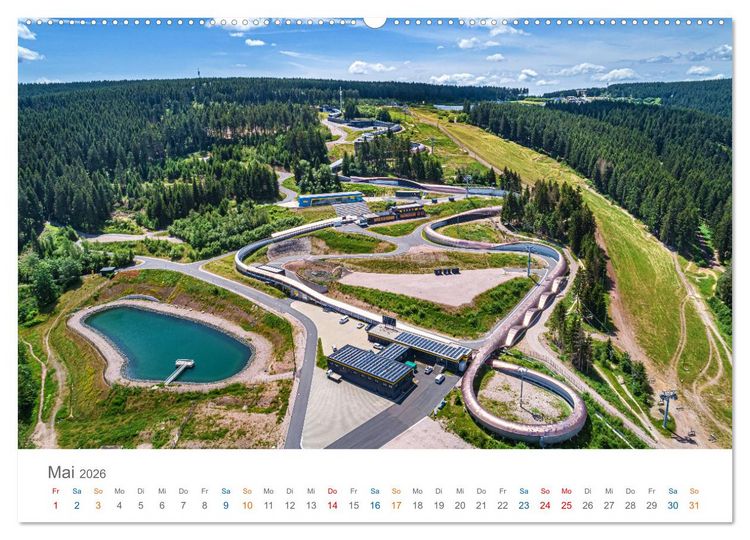 Produktbild: Oberhof - Urlaubsparadies am Rennsteig (hochwertiger Premium Wandkalender 2026 DIN A2 quer), Kunstdruck in Hochglanz