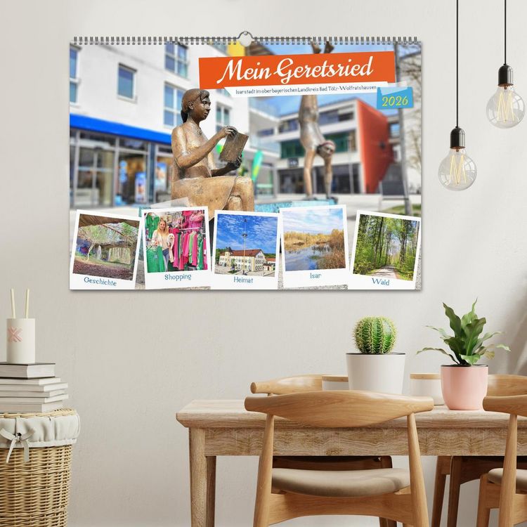 Produktbild: Mein Geretsried - Isarstadt im oberbayerischen Landkreis Bad T&ouml;lz-Wolfratshausen (Wandkalender 2026 DIN A2 quer), CALVENDO Monatskalender