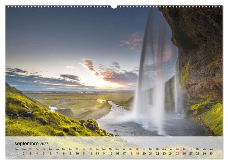 Produktbild: L'&eacute;t&eacute; en Islande (Calendrier mural 2027 DIN A2 vertical), CALVENDO calendrier mensuel