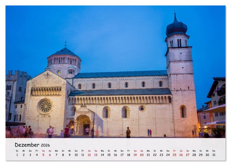 Produktbild: Trient - Hauptstadt des Trentino (Wandkalender 2026 DIN A2 quer), CALVENDO Monatskalender