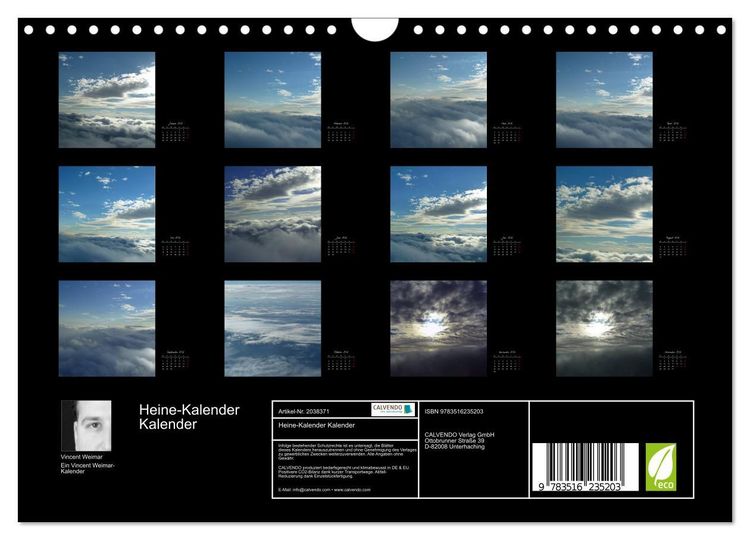 Produktbild: Heine-Kalender Kalender (Wandkalender 2026 DIN A4 quer), CALVENDO Monatskalender