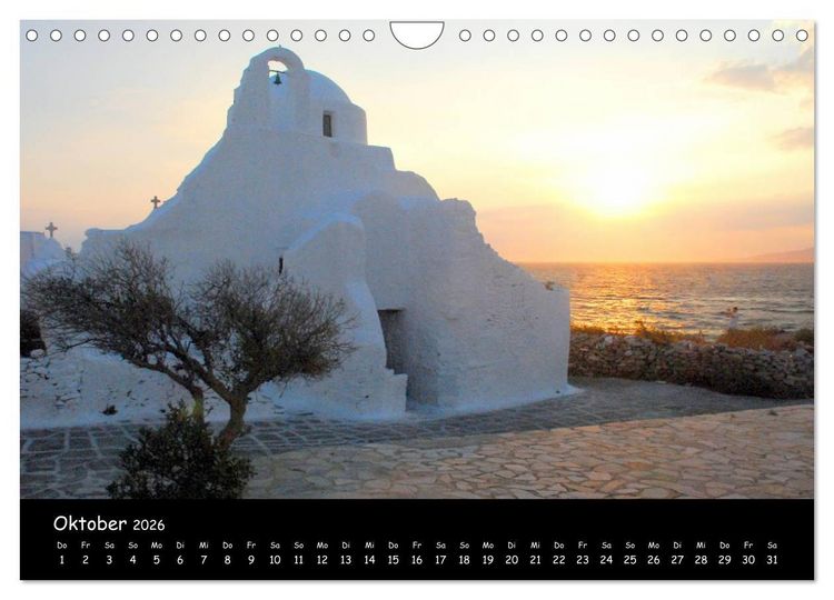 Produktbild: Mykonos - Stille Ecken (Wandkalender 2026 DIN A4 quer), CALVENDO Monatskalender