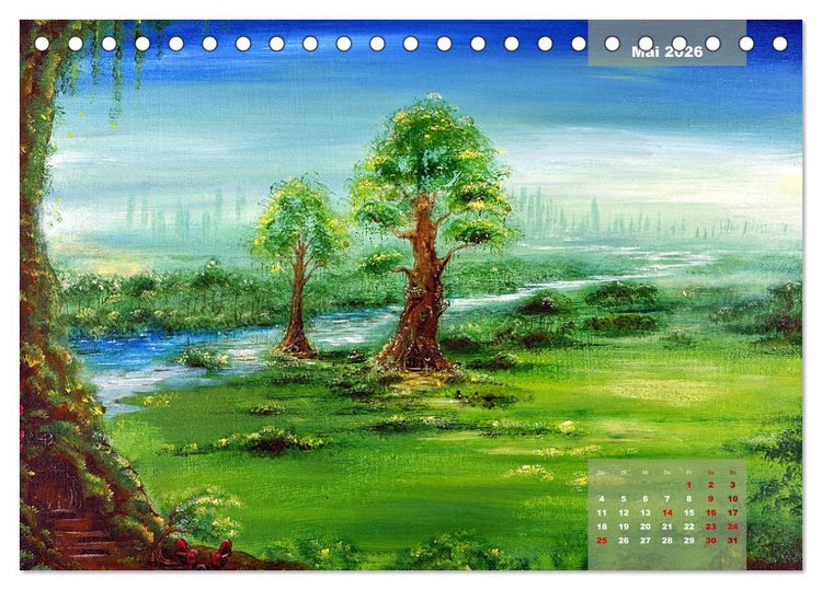 Produktbild: Phantastische Kunst (Tischkalender 2026 DIN A5 quer), CALVENDO Monatskalender