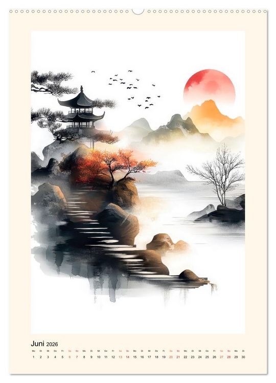 Produktbild: Japan - Momente der Stille (Wandkalender 2026 DIN A2 hoch), CALVENDO Monatskalender