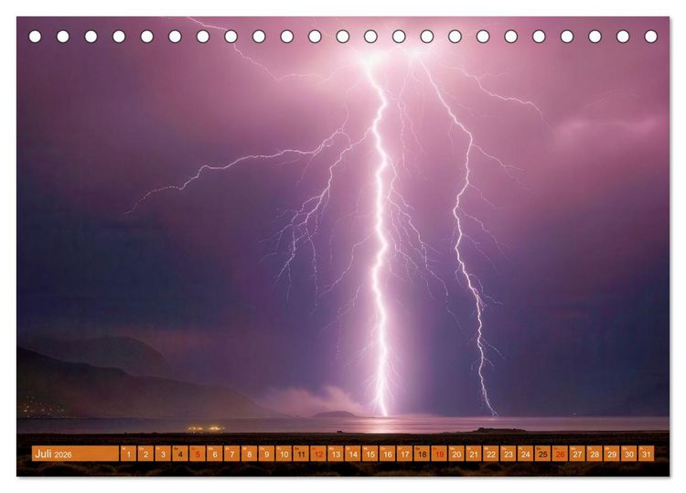 Produktbild: Mega-Blitze (Tischkalender 2026 DIN A5 quer), CALVENDO Monatskalender