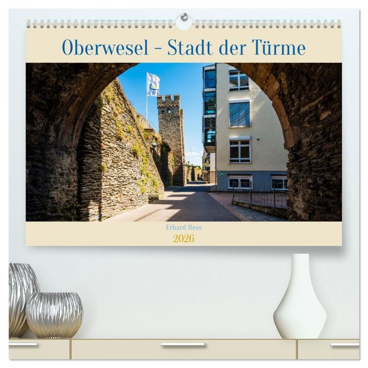 Produktbild: Oberwesel - Stadt der T&uuml;rme (hochwertiger Premium Wandkalender 2026 DIN A2 quer), Kunstdruck in Hochglanz