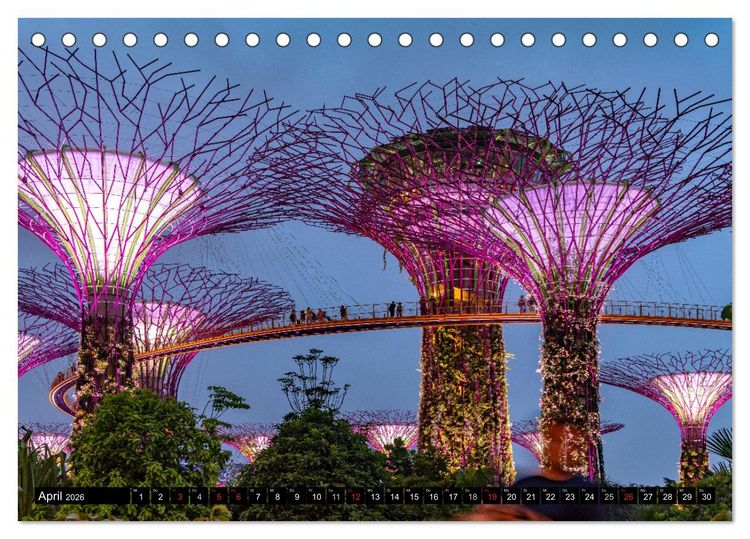 Produktbild: Asien - Singapur (Tischkalender 2026 DIN A5 quer), CALVENDO Monatskalender