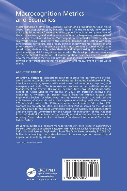 Produktbild: Macrocognition Metrics and Scenarios