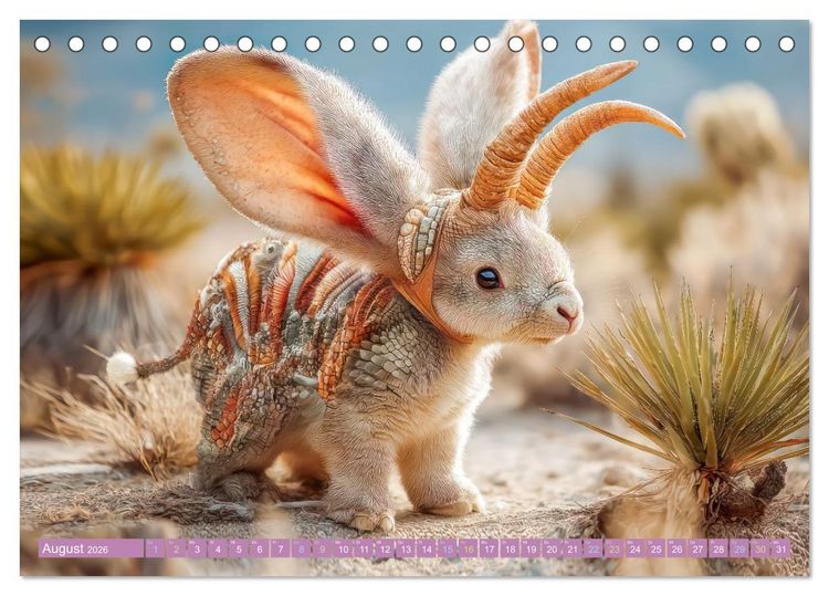 Produktbild: Humorvolle tierische Sch&ouml;pfungen - Hybridtiere (Tischkalender 2026 DIN A5 quer), CALVENDO Monatskalender