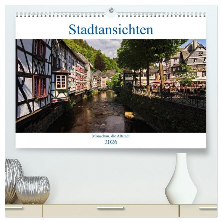 Produktbild: Stadtansichten, Monschau die Altstadt (hochwertiger Premium Wandkalender 2026 DIN A2 quer), Kunstdruck in Hochglanz