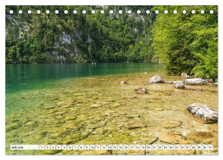 Produktbild: Bayerns sch&ouml;nste Seen (Tischkalender 2026 DIN A5 quer), CALVENDO Monatskalender
