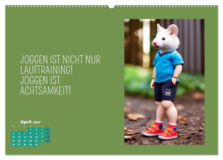 Produktbild: Tierisch motiviert (hochwertiger Premium Wandkalender 2027 DIN A2 quer), Kunstdruck in Hochglanz