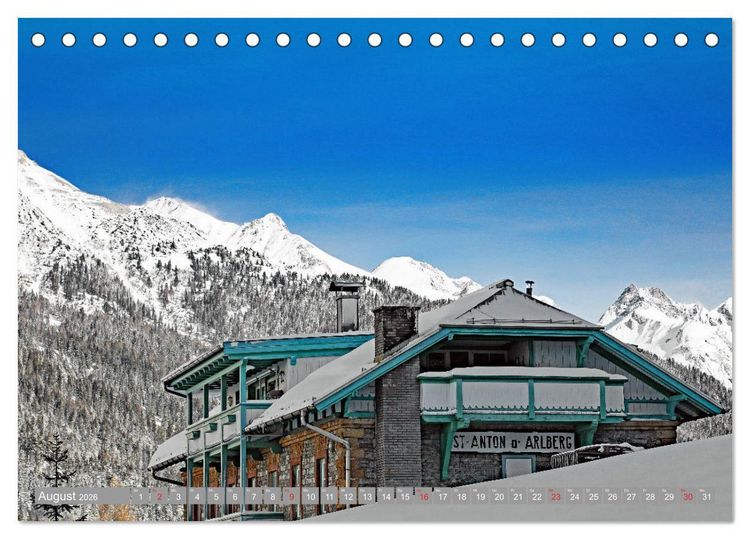 Produktbild: St. Anton am Arlberg (Tischkalender 2026 DIN A5 quer), CALVENDO Monatskalender