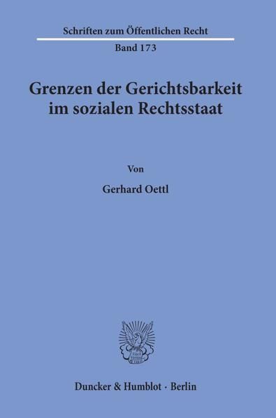 Produktbild: Grenzen der Gerichtsbarkeit im sozialen Rechtsstaat.