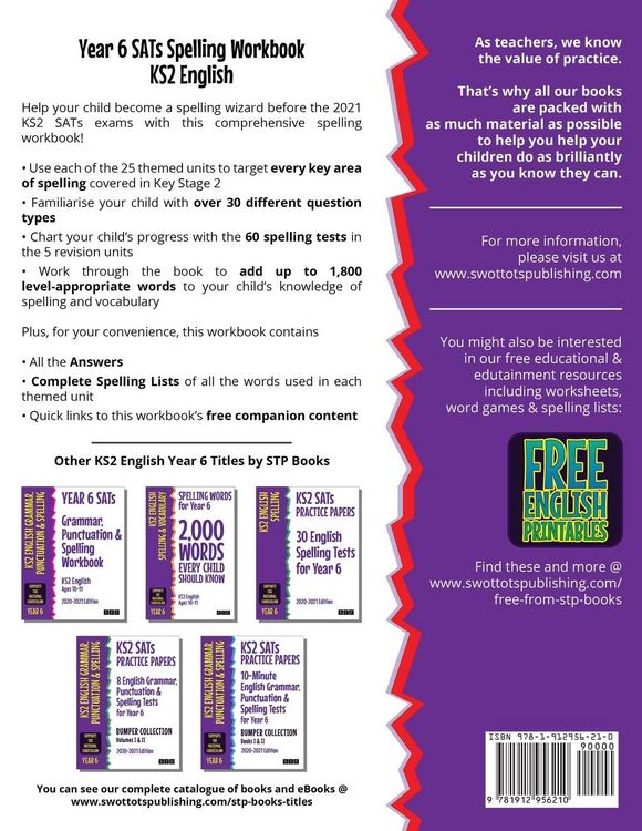 Produktbild: Year 6 SATs Spelling Workbook KS2 English