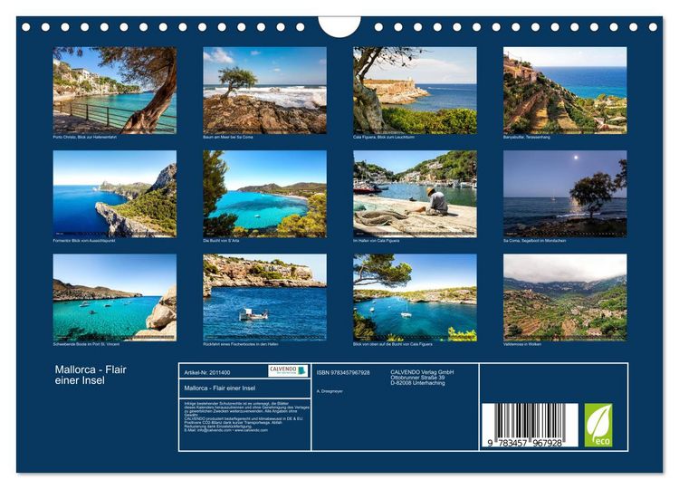 Produktbild: Mallorca - Flair einer Insel (Wandkalender 2026 DIN A4 quer), CALVENDO Monatskalender