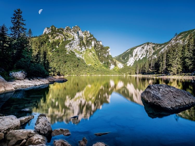 Produktbild: CALVENDO Puzzle Spiegelbild am Soinsee, Bayrischzell | 1000 Teile Lege-Gr&ouml;&szlig;e 64x48cm Foto-Puzzle f&uuml;r gl&uuml;ckliche Stunden