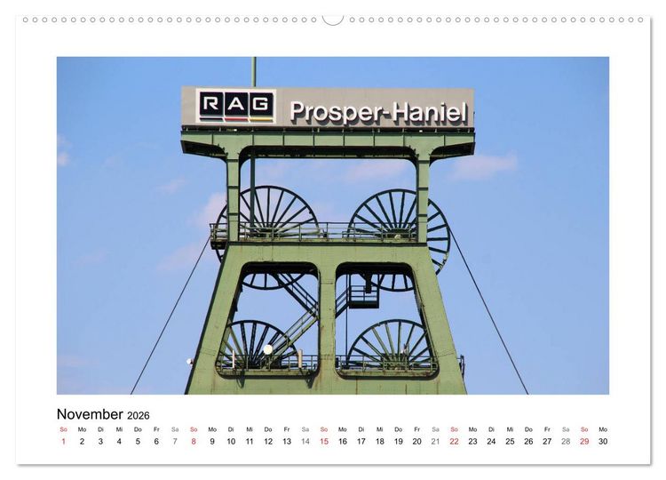 Produktbild: Zeche Prosper-Haniel Bottrop (hochwertiger Premium Wandkalender 2026 DIN A2 quer), Kunstdruck in Hochglanz