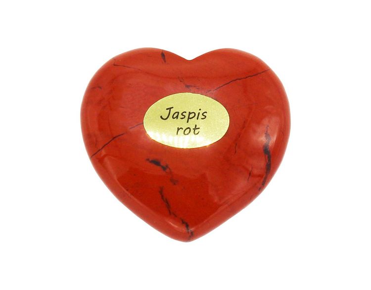 Produktbild: Taschenstein Herz Jaspis rot