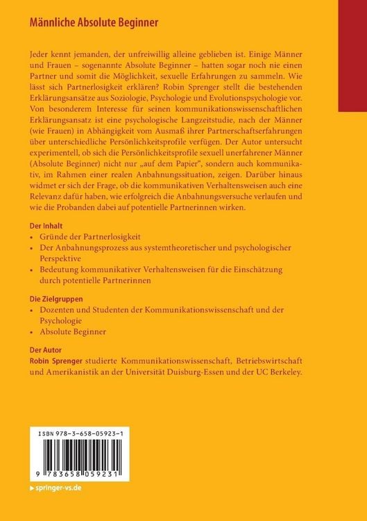 Produktbild: M&auml;nnliche Absolute Beginner