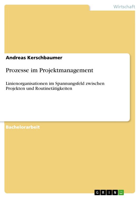 Produktbild: Prozesse im Projektmanagement